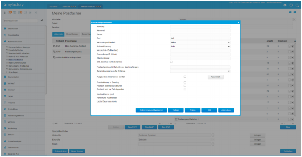 Allgemein: Neues Mailabruf-Protokoll EWS für Outlook365-Postfächer implementiert